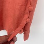 Madewell Peach  Linen Blend Midi Skirt Sz 4 Cottagecore Coastal Earthy, Clean Photo 2