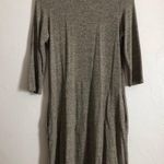 Freeloader Knit Brown Gray Lightweight Knee Length Shift Sweater Dress Photo 5