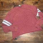 Modern Lux Football Sundays NFL Sporty Womens Small Oversized Crewneck Long Sleeve Shirt Photo 5