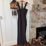 Quince  100% Organic Cotton Gauze Smocked Wide Leg Black Jumpsuit Photo 9