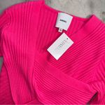AKNVAS Dionne Fuchsia Pink Cashmere Long Sleeve Knit Mini Dress Photo 9