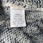 Pink Martini Wool Blend Abstract Print Open Front Cardigan Small Black Beige Photo 4