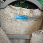 J. McLaughlin  Fallon Linen Button Detail Popover Tunic Top Large Long Sleeve Photo 4