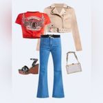 Double Triangle Metal Buckle Belt Women's Decorative Elastic Casual One Size L Black Size L Photo 7