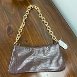 8 Other Reasons Brown Croc Embossed Shoulder Bag 8OR Photo 4