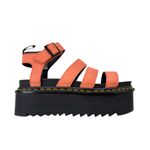 Dr. Martens NEW Blaire Pisa Quad Platform Sandals Coral Size 8 Photo 3