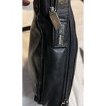 Vintage PERLINA New York‎ Black Genuine Leather Sling Crossbody Bag EUC Photo 7