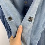 Neon Buddha Size S Shirt Dress Chambray 100% Tencel Long Sleeve V Photo 4