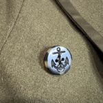 American Eagle Green Wool Blend Anchor Buttons Thick Blazer Jacket Photo 6