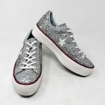 Converse [] Chiara Ferragni Size 9 Silver Glitter One Star Ox Platform Sneakers Photo 2