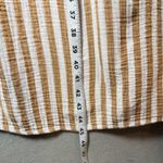 Every Striped Button Down Shirt Dress White and Orange Roll Tab Sleeve Size XS Photo 10