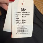 Yvette NWT Power Cross Back Padded Running Bra Black Size 3XL 42D‎ 42DD 42DDD Photo 4