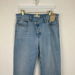 Madewell Low Slung Straight Jeans Sevilla Wash Blue Straight Slouchy US 28 NWT Photo 7