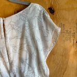 NWT Francesca’s White Silver Floral Sparkle Dress Sz M Size M Photo 2