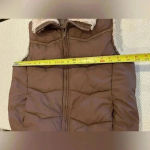 BP ✨Women’s Vintage Style Faux Fur Winter Jacket Vest- Medium Brown /cream pockets Photo 6