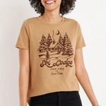 Maurice's Tan & Brown Ski Lodge Velvet Graphic Short Sleeve Tee Photo 0