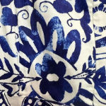 Ralph Lauren Lauren  Paisley Floral Blue & White Sleeveless Shift Dress Size 14 Photo 7