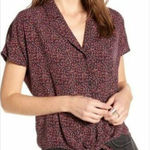 Treasure & Bond NWT ‎  Rayon Button Down Floral Blouse. Short sleeve. Size Small Photo 0