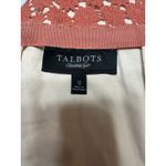 Talbots ‎ Floral Crochet Lace Fully Lined Pencil Skirt Peach Cotton Blend Size 12 Photo 3