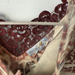 Unity Tunic Top Y2k‎ Small Brown Animal Print Short Sleeve Sheer Beaded Boho Photo 5