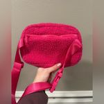 Fuzzy Bum Bag Running Fleece Bag Color Pink Photo 3