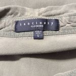 Sanctuary Blouse Woman's Large Long Sleeve Camo Minimalist Neutral Earthy Photo 7