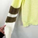 Scotch & Soda Sweater Womens M Linen Mohair Wool Colorblock Sleeves in Citrus Photo 9