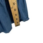 Japana‎ Women's Size XS Denim Ruffle Babydoll Mini Dress Blue Photo 8