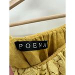 Poema Yellow Lace Floral Off Should Tunic Top Mini Dress Layered Women Small/Med Photo 4