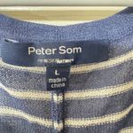 Peter Som  For Designnation Blue White Striped Knit Tank Top Size L OLDSTOCK Photo 1