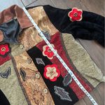 Julia Kim Patchwork Floral Embroidered Blazer size XL Brown Photo 5