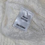 Area Stars Leila Sweater in Ivory M NWT Mock Neck Chic Faux Fur Fringe White Size M Photo 3