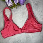 Aerie NEW Ribbed Shine Scoop Plunge Bikini Top Photo 5