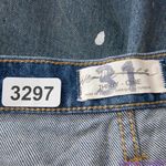 Free People NEW  paint‎ splatter raw hem cropped Maggie straight jeans, 31 Photo 15