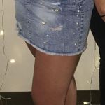 Tinseltown Light Blue Pearl Denim Skirt Photo 8