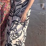 Paper Heart  Anthropologie Maxi Dress Black Leaf Photo 0