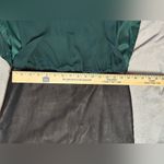 Parker  Green Silk Top Black Leather Skirt Mini Dress size Medium Photo 6