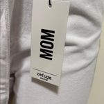 Refuge  NWT Mom high rise paperbag woman size small white belted jean Photo 2