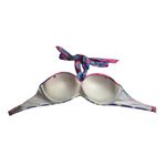 Victoria's Secret  PINK Purple Chevron Strapless/Halter Padded Bikini Top Size M Photo 3