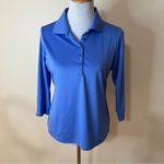 Lopez Desert Dry blue collared long sleeve golf polo shirt M Size M Photo 6