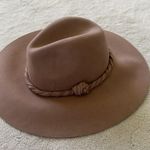 Free People  Tan Wool Felt Hat Braided Band One Size Photo 1