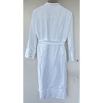 ZARA White Eyelet Embroidered Maxi Dress Large Belted Resort Coastal Vacation Photo 8