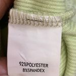 Vivre La Vie Lime Green Cropped Ribbed Hooded Zip Medium Sweater. 2560 Photo 3