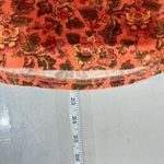 Sundance  Women's Floral Waffle Knit Henley Neck Thermal Top Orange Medium‎ Photo 8