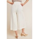 Anthropologie Pinstripe Palm Beach Belted Crop Pants Cream Size 10 Photo 2