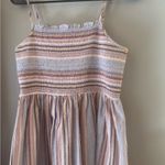 Hem & Thread  Striped Midi Dress - Blue and Purple Photo 1