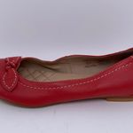 Lands' End Lands’ End Size 7 Leather Ballet Shoe Orange Photo 1