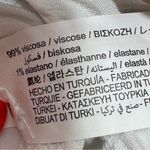 ZARA Textured Scrunch Satin Split Bottom Button Up Shirt White Medium Crop Open Photo 10