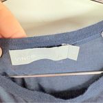 Vince  Navy Silk Front Sleeveless Tank Top Photo 5