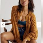 Free People Can't Stop Dreaming Tunic Top Mustard Yellow size xS oversized top Photo 3